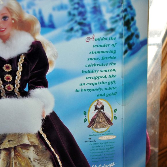 1996 Happy Holidays Special Edition Barbie (NIB) Vintage Barbie Doll - Picture 6 of 6